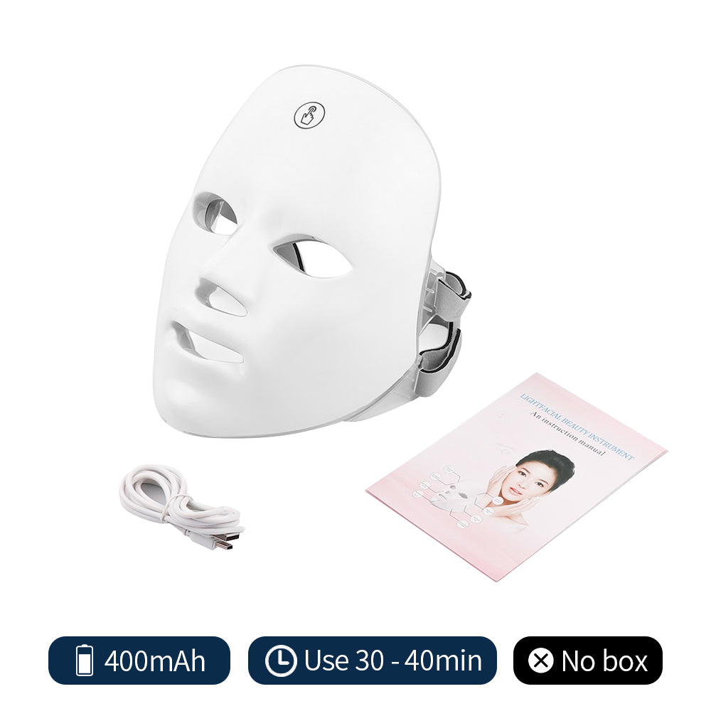 Masque facial LED 7 couleurs - Rajeunissement et lifting à domicile